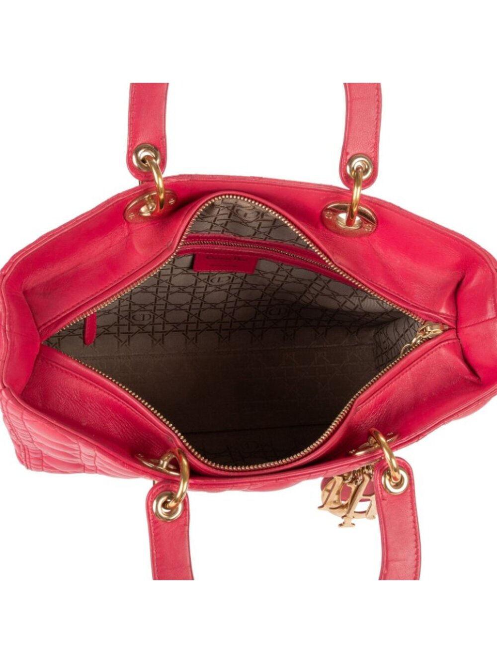 Dior Lady Dior Pink Cannage Leather Handbag - Picture 9 of 15